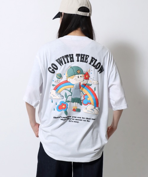 セール】Foam Print T-Shirt/発泡バックプリント オーバーサイズ