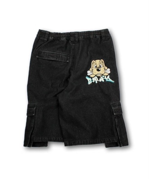 GALFY（ガルフィー）の「ストリートファッション GALFY ガルフィー ダーティーカーゴショーツ カーゴパンツ ハーフパンツ デニムハーフパンツ デニムパンツ ワイドデニム 半パン 半ズボン オーバーサイズ ストリートブランド（デニムパンツ・メンズ・ブルー/ブラック/ブラウン・L）」の8枚目の写真