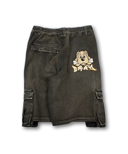 GALFY（ガルフィー）の「ストリートファッション GALFY ガルフィー ダーティーカーゴショーツ カーゴパンツ ハーフパンツ デニムハーフパンツ デニムパンツ ワイドデニム 半パン 半ズボン オーバーサイズ ストリートブランド（デニムパンツ・メンズ・ブルー/ブラック/ブラウン・L）」の13枚目の写真