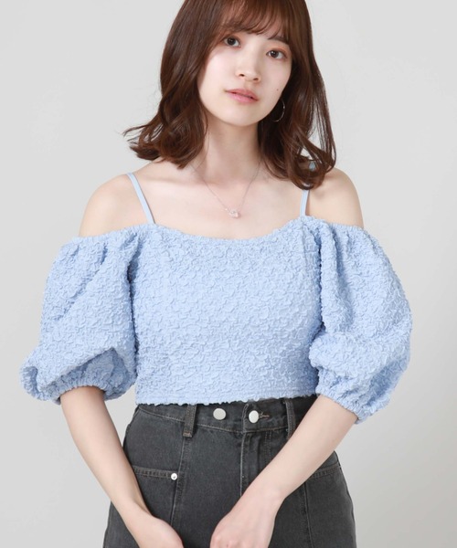 archives（アルシーヴ）の「２ｗａｙふくれＪＱオフショルＴＯＰＳ（Tシャツ/カットソー・レディース・アイボリー/ブラック/ブルー・MEDIUM）」の19枚目の写真