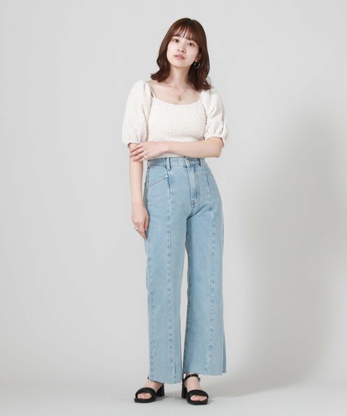 archives（アルシーヴ）の「２ｗａｙふくれＪＱオフショルＴＯＰＳ（Tシャツ/カットソー・レディース・アイボリー/ブラック/ブルー・MEDIUM）」の10枚目の写真
