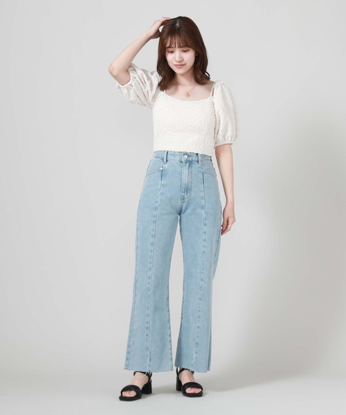 archives（アルシーヴ）の「２ｗａｙふくれＪＱオフショルＴＯＰＳ（Tシャツ/カットソー・レディース・アイボリー/ブラック/ブルー・MEDIUM）」の11枚目の写真
