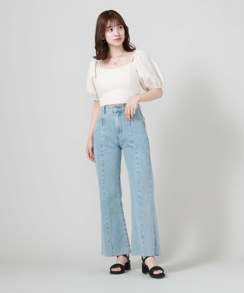 archives（アルシーヴ）の「２ｗａｙふくれＪＱオフショルＴＯＰＳ（Tシャツ/カットソー・レディース・アイボリー/ブラック/ブルー・MEDIUM）」の8枚目の写真