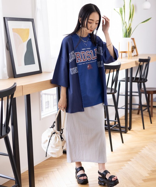 LEPSIM（レプシィム）の「リメイク風ワイドT　115178（Tシャツ/カットソー・レディース・ブラック/杢グレー/ブルー・FREE）」の18枚目の写真