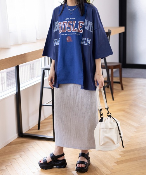 LEPSIM（レプシィム）の「リメイク風ワイドT　115178（Tシャツ/カットソー・レディース・ブラック/杢グレー/ブルー・FREE）」の16枚目の写真