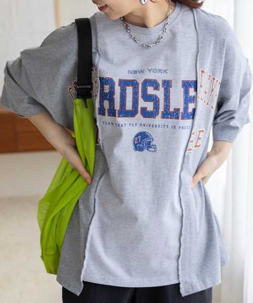 LEPSIM（レプシィム）の「リメイク風ワイドT　115178（Tシャツ/カットソー・レディース・ブラック/杢グレー/ブルー・FREE）」の22枚目の写真