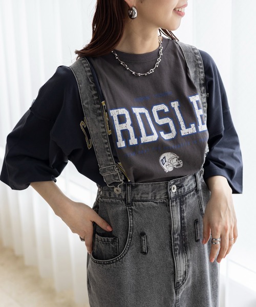 LEPSIM（レプシィム）の「リメイク風ワイドT　115178（Tシャツ/カットソー・レディース・ブラック/杢グレー/ブルー・FREE）」の7枚目の写真