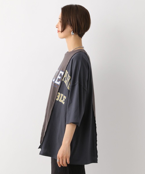 LEPSIM（レプシィム）の「リメイク風ワイドT　115178（Tシャツ/カットソー・レディース・ブラック/杢グレー/ブルー・FREE）」の21枚目の写真