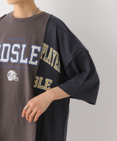 LEPSIM（レプシィム）の「リメイク風ワイドT　115178（Tシャツ/カットソー・レディース・ブラック/杢グレー/ブルー・FREE）」の12枚目の写真