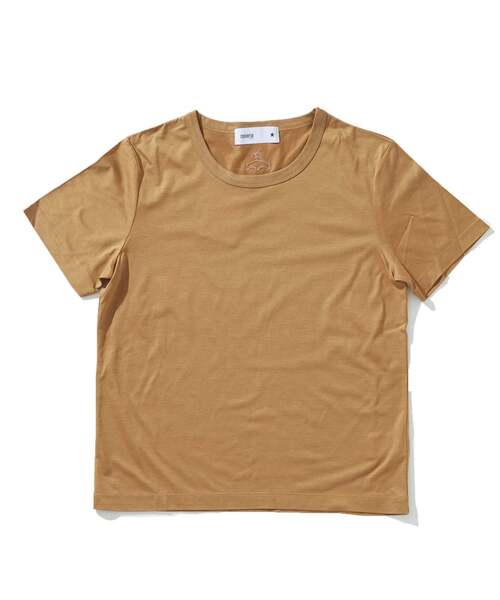 CONVERSE TOKYO(コンバーストウキョウ)の「EMBROIDERY ONEPOINT TEE(Tシャツ/カットソー・レディース・ブラック/ホワイト/キャメル・FREE)」の1枚目の写真