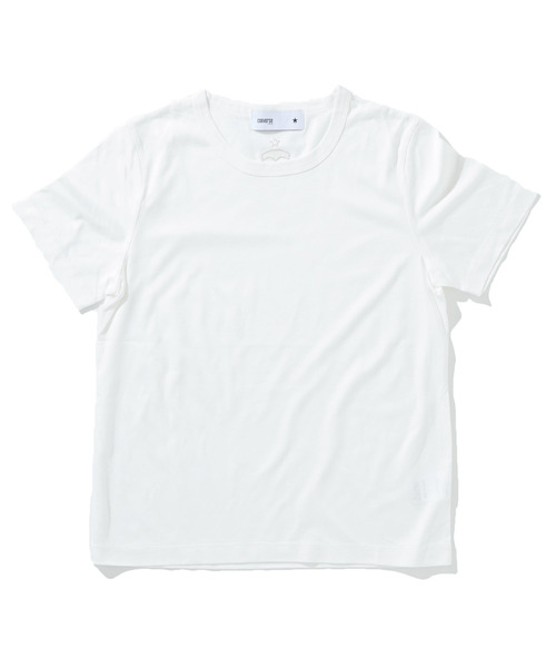 CONVERSE TOKYO(コンバーストウキョウ)の「EMBROIDERY ONEPOINT TEE(Tシャツ/カットソー・レディース・ブラック/ホワイト/キャメル・FREE)」の2枚目の写真