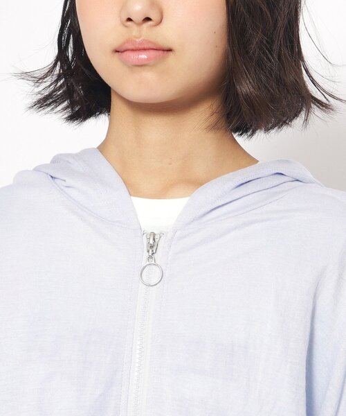 PINK-latte（ピンクラテ）の「◆【UV・接触冷感・130cmあり】シアーカノコパーカー（パーカー・キッズ・ブラック/オフホワイト/ライトパープル・13/14/15 /16）」の19枚目の写真