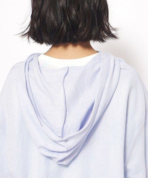 PINK-latte（ピンクラテ）の「◆【UV・接触冷感・130cmあり】シアーカノコパーカー（パーカー・キッズ・ブラック/オフホワイト/ライトパープル・13/14/15 /16）」の20枚目の写真