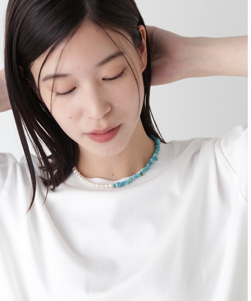 human woman(ヒューマンウーマン)の「コンビネックレス(ネックレス・レディース・ピンク/ブルー・フリ-)」の2枚目の写真