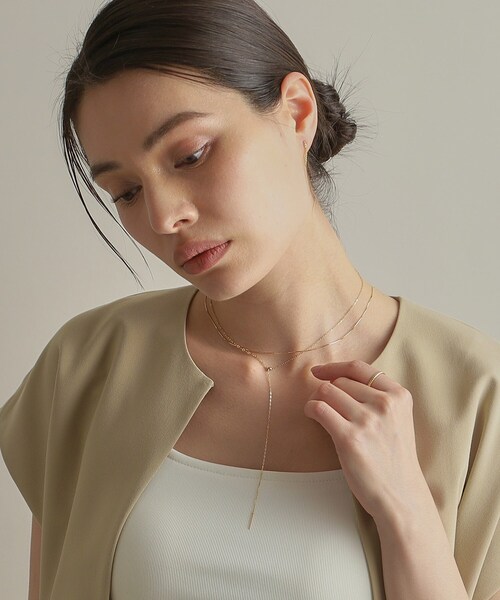 COCOSHNIK（ココシュニック）の「K18キヘイチェーン フープピアス（ピアス（両耳用）・レディース・イエローゴールド・00）」の7枚目の写真