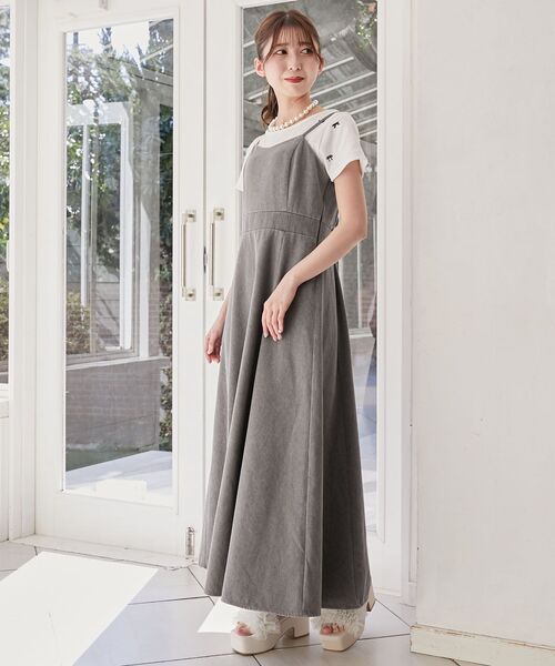 MAJESTIC LEGON（マジェスティックレゴン）の「スタイルアップフレアキャミワンピ（ワンピース・レディース・ブルー/ピンク/グレー・SMALL/MEDIUM）」の5枚目の写真