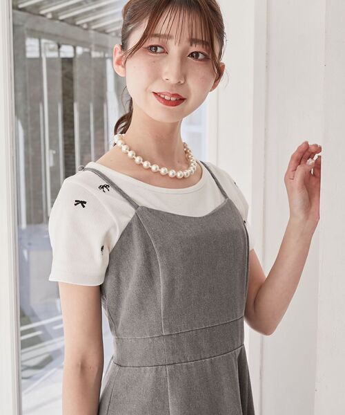 MAJESTIC LEGON（マジェスティックレゴン）の「スタイルアップフレアキャミワンピ（ワンピース・レディース・ブルー/ピンク/グレー・SMALL/MEDIUM）」の9枚目の写真