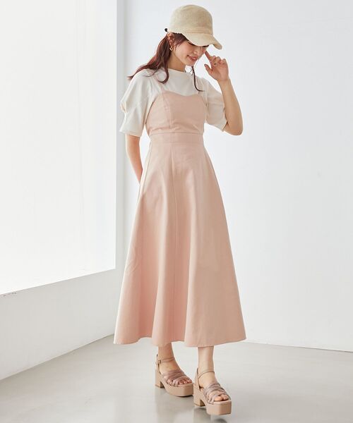 MAJESTIC LEGON（マジェスティックレゴン）の「スタイルアップフレアキャミワンピ（ワンピース・レディース・ブルー/ピンク/グレー・SMALL/MEDIUM）」の18枚目の写真