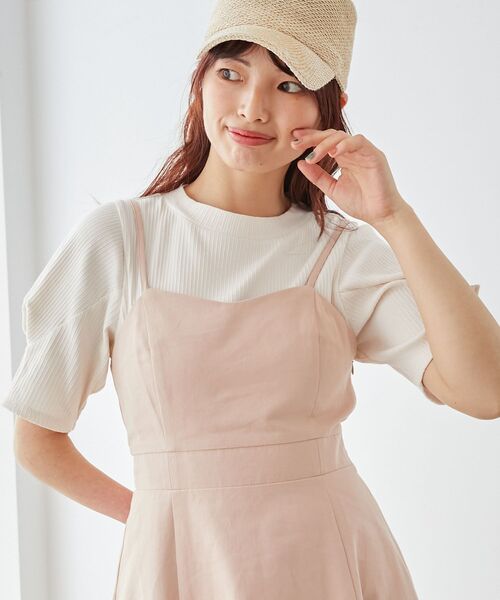 MAJESTIC LEGON（マジェスティックレゴン）の「スタイルアップフレアキャミワンピ（ワンピース・レディース・ブルー/ピンク/グレー・SMALL/MEDIUM）」の20枚目の写真