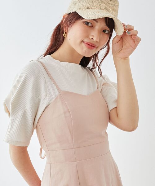 MAJESTIC LEGON（マジェスティックレゴン）の「スタイルアップフレアキャミワンピ（ワンピース・レディース・ブルー/ピンク/グレー・SMALL/MEDIUM）」の21枚目の写真