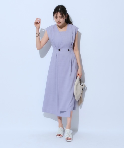 Mystrada（マイストラーダ）の「リネンライクタックワンピ