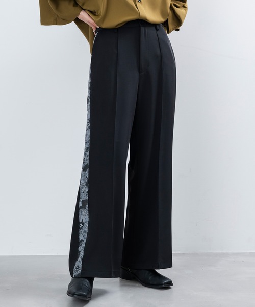 JUNRED（ジュンレッド）の「【 UNISEX 】サイドデザインワイドパンツ（その他パンツ・メンズ・ブラック/グリーン・L/S/M）」の4枚目の写真