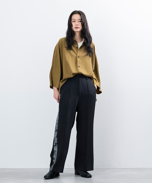 JUNRED（ジュンレッド）の「【 UNISEX 】サイドデザインワイドパンツ（その他パンツ・メンズ・ブラック/グリーン・L/S/M）」の8枚目の写真
