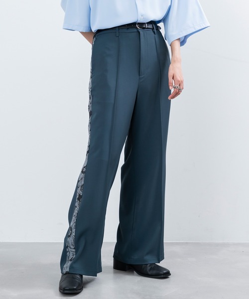 JUNRED（ジュンレッド）の「【 UNISEX 】サイドデザインワイドパンツ（その他パンツ・メンズ・ブラック/グリーン・L/S/M）」の12枚目の写真