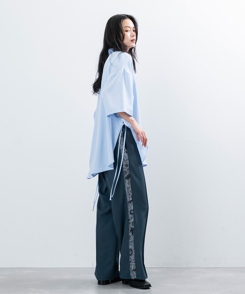 JUNRED（ジュンレッド）の「【 UNISEX 】サイドデザインワイドパンツ（その他パンツ・メンズ・ブラック/グリーン・L/S/M）」の14枚目の写真