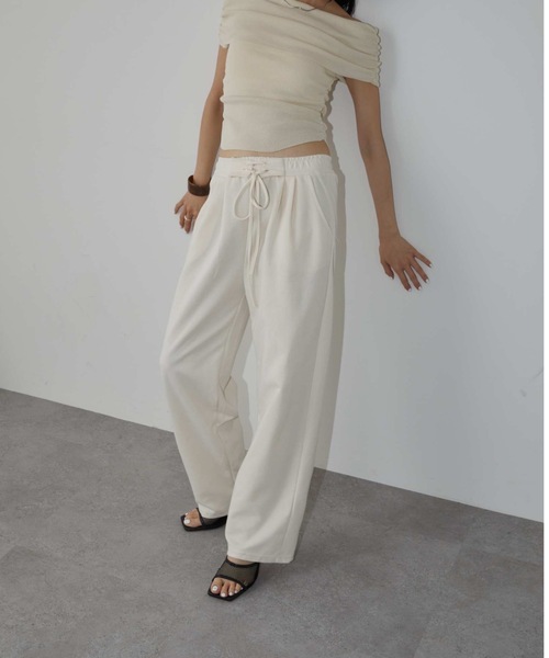 DRWCYS（ドロシーズ）の「レースアップスウェットパンツ（スウェットパンツ・レディース・オフホワイト/グレー・FREE）」の9枚目の写真