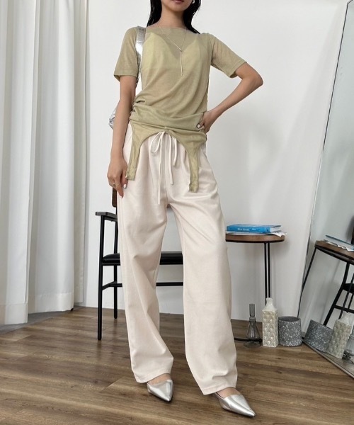 DRWCYS（ドロシーズ）の「レースアップスウェットパンツ（スウェットパンツ・レディース・オフホワイト/グレー・FREE）」の14枚目の写真