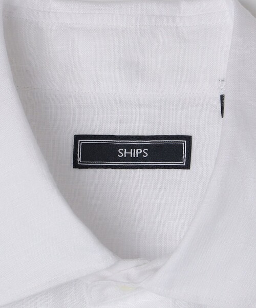 SHIPS(シップス)の「SHIPS: ウォッシュ加工 リネン ワイドカラー シャツ(ビジネスシャツ・メンズ・ブラック/ホワイト・X-LARGE/LARGE/MEDIUM/SMALL)」の15枚目の写真
