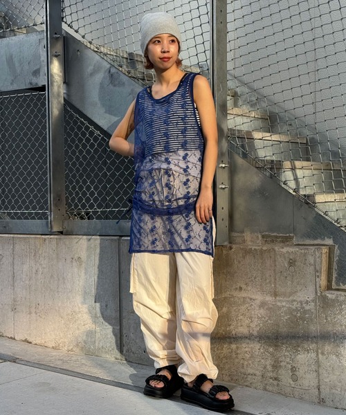 CIAOPANIC(チャオパニック)の「INDIAフラワー刺繍チュールシアーワンピース(ワンピース・レディース・ブルー/オフホワイト/ブラック・FREE)」の6枚目の写真