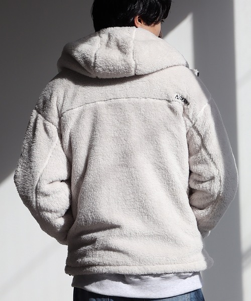 GERRY（ジェリー）の「【GERRY/ジェリー】ワンポイント刺繍ロゴ ジップアップ フーデットジャケット（ブルゾン・メンズ・アイボリー/ブラック/グレー・L/M/LL）」の6枚目の写真