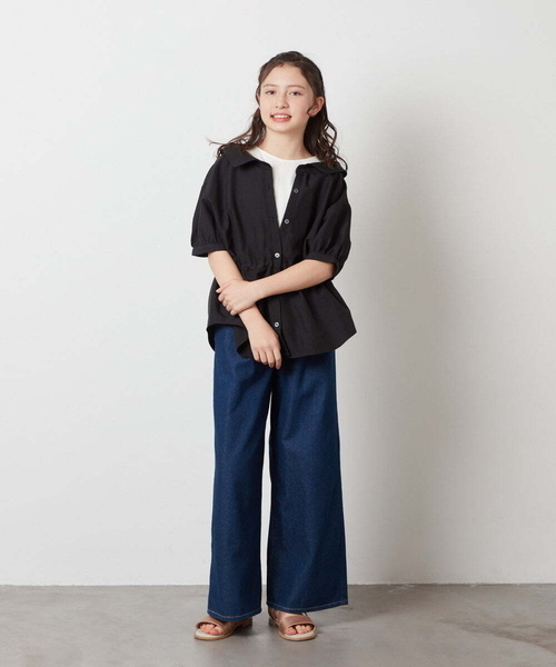 a.v.v（アーヴェヴェ）の「[20-24cm][履きやすいクッションインソール][足入れ楽ちん]クロスゴムサンダル[WEB限定サイズ]（サンダル・キッズ・ブラック/シルバー/ライトピンク・24/23/21/20/22）」の7枚目の写真