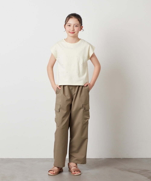 a.v.v（アーヴェヴェ）の「[20-24cm][履きやすいクッションインソール][足入れ楽ちん]クロスゴムサンダル[WEB限定サイズ]（サンダル・キッズ・ブラック/シルバー/ライトピンク・24/23/21/20/22）」の9枚目の写真