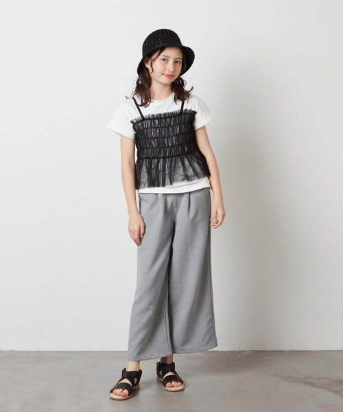 a.v.v（アーヴェヴェ）の「[20-24cm][履きやすいクッションインソール][足入れ楽ちん]クロスゴムサンダル[WEB限定サイズ]（サンダル・キッズ・ブラック/シルバー/ライトピンク・24/23/21/20/22）」の22枚目の写真