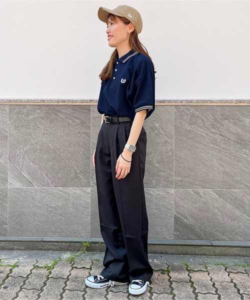 SPINNS（スピンズ）の「【６色展開】ワンポイント半袖ポロシャツ/D（ポロシャツ・メンズ・ブラック/ワイン/ブルー/ホワイト/グリーン/ネイビー・ONESIZE）」の11枚目の写真