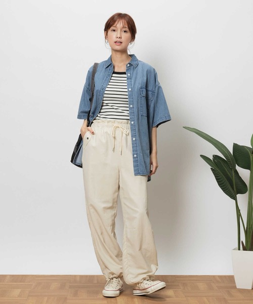 BACK NUMBER（バックナンバー）の「【BACK NUMBER】パラシュートパンツ（カーゴパンツ・レディース・オフホワイト・M）」の3枚目の写真