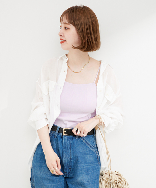 miller x PAMM カップ付きキャミソール ストライプ miller x PAMM カップ付きキャミソール ストライプ（Miller