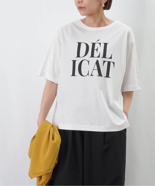 tシャツ LC/LLL シルケットロゴカットソー レディース セール】LC/LLL フェイス刺繍Tシャツ（Tシャツ/カットソー