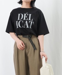 LUCA/LADY LUCK LUCA | LC/LLL シルケットロゴカットソー / サイドスリットロゴTシャツ(Tシャツ/カットソー)