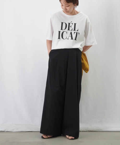 LUCA/LADY LUCK LUCA（ルカ/レディラックルカ）の「LC/LLL シルケットロゴカットソー / サイドスリットロゴTシャツ（Tシャツ/カットソー・レディース・ブラック/オフホワイト/グレー・FREE）」の14枚目の写真