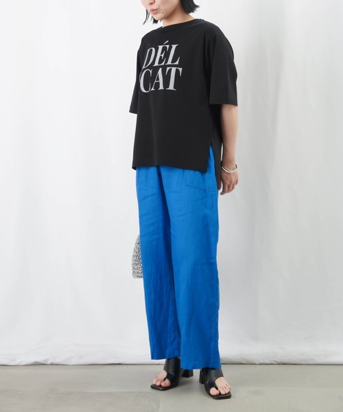 LUCA/LADY LUCK LUCA（ルカ/レディラックルカ）の「LC/LLL シルケットロゴカットソー / サイドスリットロゴTシャツ（Tシャツ/カットソー・レディース・ブラック/オフホワイト/グレー・FREE）」の16枚目の写真