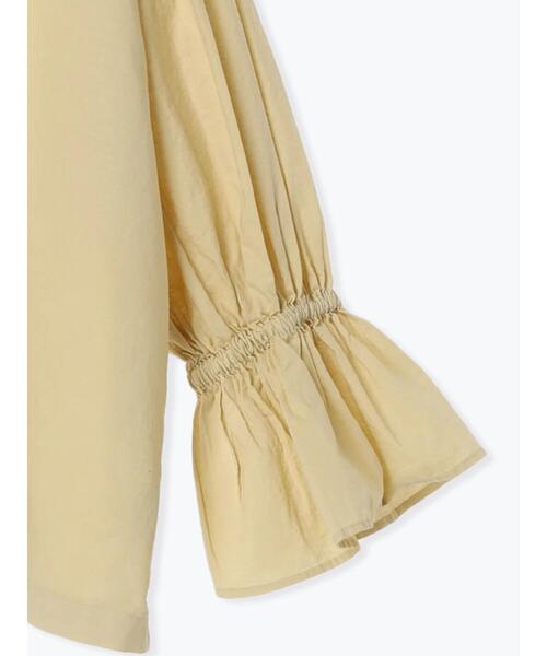 TSUHARU by Samansa Mos2（ツハルバイサマンサモスモス）の「綿麻ローン前後2WAY製品染めリボンブラウス（シャツ/ブラウス・レディース・イエロー/チャコールグレー/パープル・F）」の10枚目の写真