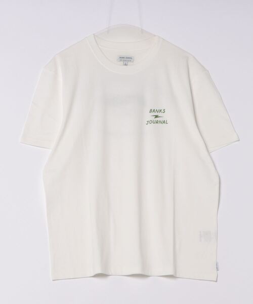 BANKS(バンクス)の「DESIGN TEE/BANKS(バンクス)スタンダードシルエットワンポイントフラワープリント半袖カットソー(Tシャツ/カットソー・メンズ・ダークブラック/オフホワイト・MEDIUM/LARGE/X-LARGE)」の2枚目の写真