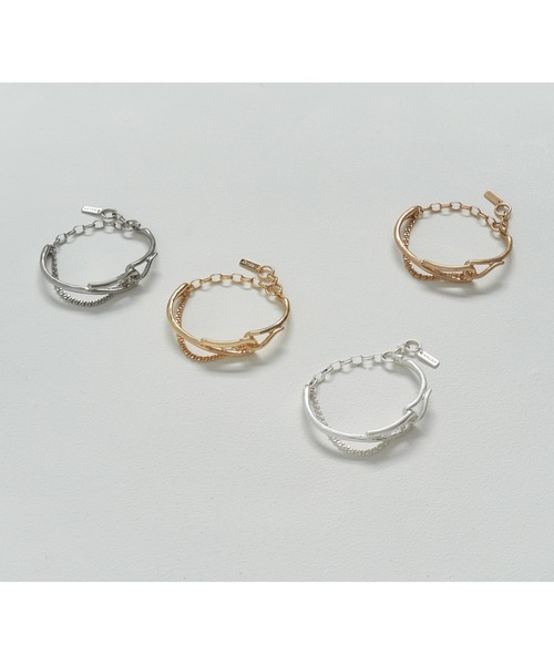 GOLDY（ゴールディ）の「ダブル チェーン カーブド ブレスレット（ブレスレット・レディース・ゴールド/シルバー系その他/ゴールド系その他/シルバー・FREE）」の11枚目の写真