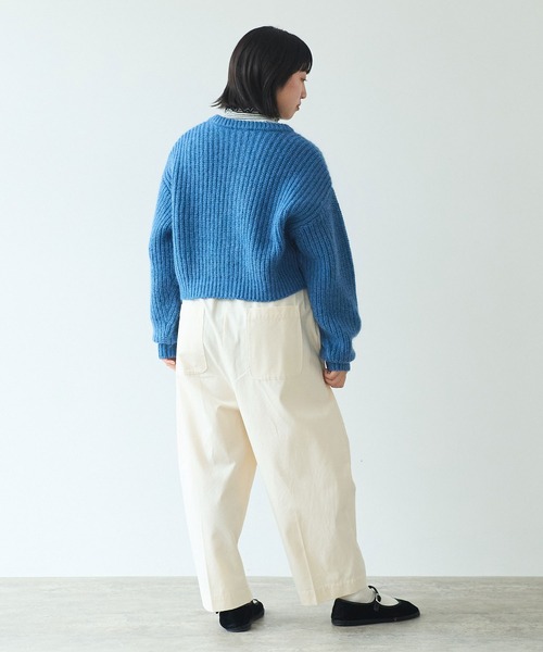 bulle de savon（ビュルデサボン）の「ナイロン/モヘア/ウール　fuwafuwa　カーディガン（ニット/セーター・レディース・ホワイト/オレンジ/ライトグリーン/ブルー・FREE）」の20枚目の写真