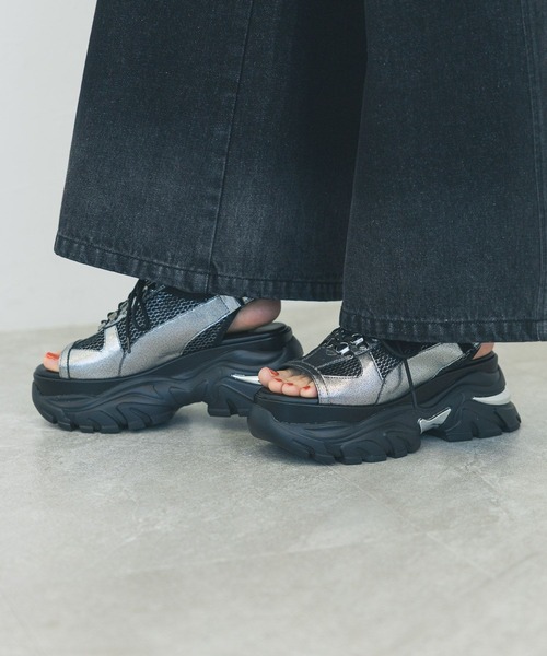 HARE ラメメッシュスニーカーサンダル ブラック HARE サンダル ラメメッシュスニーカーサンダル(HARE