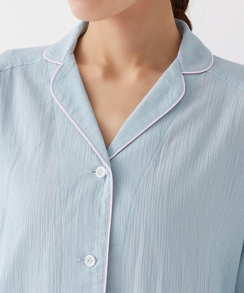 kaimin navi/快眠ナビ パジャマ 長袖長パンツ ナチュラル楊柳（ルームウェア/パジャマ）｜kaimin navi（カイミンナビ）